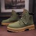 European Warm Series Men's Chunky Martin Autumn Winter High Top Work Boots British Style Height Increasing Shoes_vogvips.com