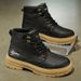 2025 Autumn New High-top Martin British Work Leather Thick-soled Non-slip Short Boots Men's Shoes_vogvips.com