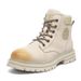 Beige Martin Boots Leather Niche Retro Style Tooling Boots Short Boots Men_vogvips.com