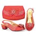 Women's lace Matching Bag Set Party Crystal embellished women's shoes and crossbody bag_vogvips.com