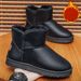 SHLIANG Winter Snow Boots Men High Top Fluffy Boots High Quality Waterproof Leather Boots Fashion Outdoor Men Non-Slip Ankle Boots X0079_vogvips.com