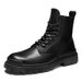 European Warm Series Men's Genuine Leather Martin Autumn High British Style Short Mid Top Work Winter Plush Snow Boots_vogvips.com