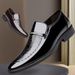 Autumn Large Size Leather New Business Formal Pointed Toe Shiny Youth Korean Style Casual Breathable Shoes Men's Trend_vogvips.com