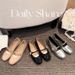 Cowhide Version Flower Diamond Square Head Rhinestone Buckle Strap Flat Bottom Mary Jane Ballet Shoes For Women_vogvips.com