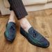 Unbeatable Quality 2025 New Tassel Trendy British Small Leather Fashionable Plus Size Casual Shoes, Shoe Covers, Loafers, Men's Shoes_vogvips.com