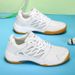 Premium Badminton Shoes For Men & Women - Breathable Linen Upper, Non-Slip Rubber Sole, Lightweight For Indoor Sports_vogvips.com
