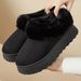 Snow New Style Fleece-Lined Thickened Short Fashionable Versatile Soft Sole Boots Women's Cold-Proof Warm Cotton Shoes_vogvips.com