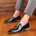 Euro Step Casual Large Size Slip-On Loafers Fashionable Barber One-Step Trendy Wear-Resistant Men's Shoes_vogvips.com