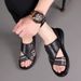 Top Layer Cowhide Sandals Breathable Soft Soles With Exposed Fingers, Casual Beach Shoes Men, Leather Sandals, And_vogvips.com