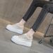 Women's Height-increasing Loafers 2026 Spring New Style Thick-soled Leather Casual Versatile Platform Shoes That Make_vogvips.com