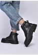 Big Yellow Boots Men's Medium Tube Tooling Boots Couple Locomotive Thick-soled Splicing Martin Boots_vogvips.com