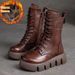 Winter New High Barrel Martin Thick Sole Warm Women's Casual Fashion Versatile Lace Up Cotton Boots For Women_vogvips.com