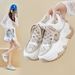 Dad Shoes Female Student Sports Running Casual Shoes Mesh Heightening Shoes Breathable_vogvips.com