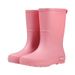 Voyage 2025 Cross-Border Fashion Mid-Calf New Women's Waterproof Trendy Non-Slip Outdoor PVC Fleece-Lined Rain Boots For Women_vogvips.com