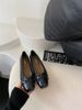 Silver Single Shallow Mouth Bow Spring Autumn High-end French Style Evening Flat Fashion Women's Versatile Shoes_vogvips.com