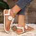 Boho Women's Floral Thong Sandals T-Strap Flower Decor Flat Flip Flops Summer Beach Shoes_vogvips.com