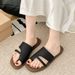 Summer New Style Toe-Loop Sandals For Women, Simple Outdoor Roman Sandals, Retro Non-Slip Versatile Flat Beach Shoes_vogvips.com