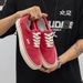 Niche Co-branded Low-top Men's Versatile In Anaheim Red, All Suede, Retro Student Casual Skate Shoes_vogvips.com