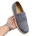 Men's Shoes With Suede, Frosted Leather, And Genuine Leather. One Foot Kick, Pencil Loafers. Spring High-End Luxury_vogvips.com