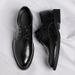 British-style Men's Business Formal Leather Shoes, Low-top, Fashionable, Casual, Lace-up, Black, Direct From The_vogvips.com