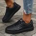 Casual White Wom S Sneakers Chic Silver Trim Soft Lining Non Slip New Minimalist Design PU Leather Skate Shoes For_vogvips.com