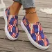 Independence Day Sneakers Autumn Winter Elastic Women Flat Star Stripe Shoes Ss Size_vogvips.com