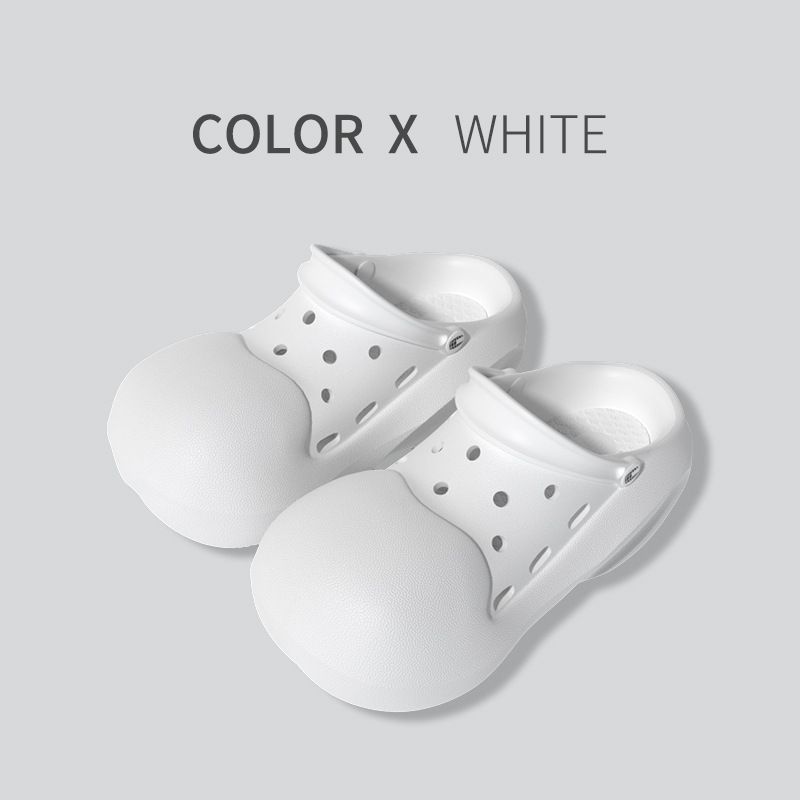 Hole Shoes Women's New Thick Soled EVA Summer Outdoor Sports Couples Wear Height Enhancing Breathable Shit Stepping Beach Sandals_vogvips.com