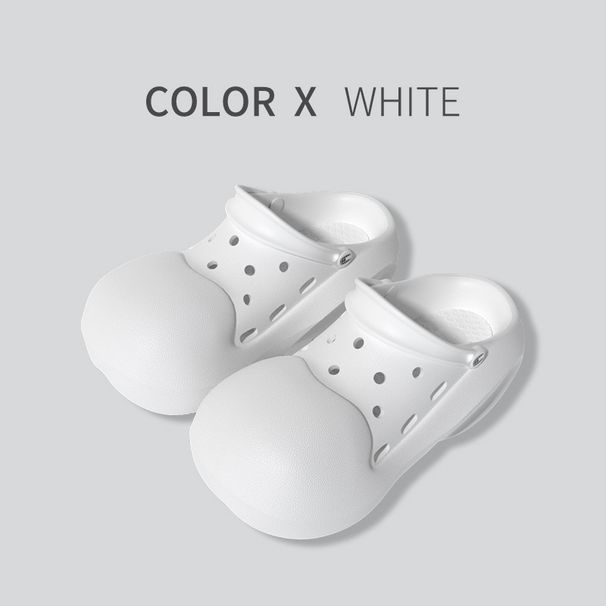 Hole Shoes Women's New Thick Soled EVA Summer Outdoor Sports Couples Wear Height Enhancing Breathable Shit Stepping Beach Sandals_vogvips.com