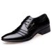 Men's Genuine Leather Oxford Dress Shoes Low Heel Slip-On Comfortable_vogvips.com