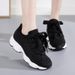 Women's Shoes New Korean Version Platform Sneakers Women's Lace-up Comfortable And Breathable Trend Lightweight Casual Dad Shoes_vogvips.com