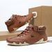 Leather Cowhide Men's Casual Sneakers Large Size Sewn Breathable Mesh Shoes Octopus Men's Shoes_vogvips.com