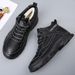 Warm Wool-Lined Snow Boots Leather Shoes Versatile_vogvips.com