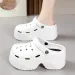 Women's 9CM Thick Sandals Shoes Summer Slippers High Heel Soft Sole Beach Garden Shoes Outdoor Waterproof Women's Hole Shoes_vogvips.com