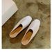 Leather Comfortable Mules Half Slippers For Women 2026 Spring Summer New Style_vogvips.com