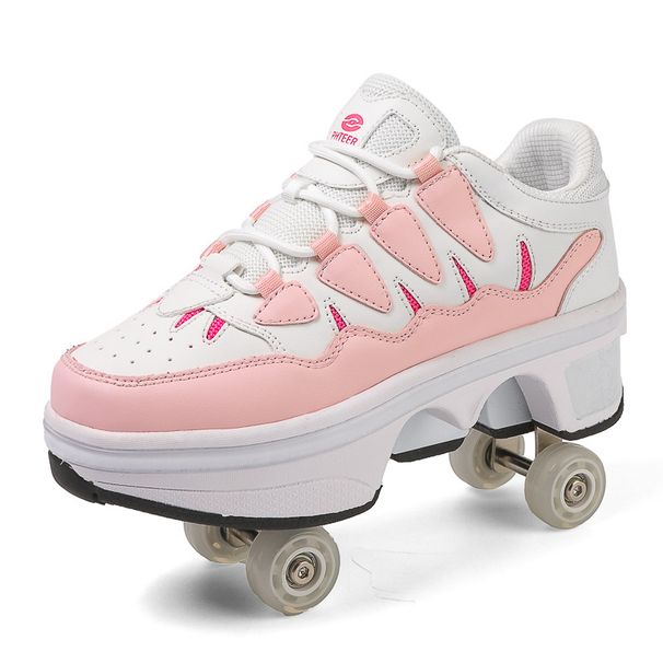Transforming Roller Skates For Adults, Men, Women, Children, Students, Shrinkable Invisible Four-Wheel Double-Row_vogvips.com