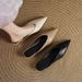 Pointed Toe Slip-On Mules For Women Summer Fashion Outdoor Wedge Closed-Toe Half Slippers_vogvips.com