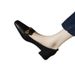 Single Shoe Women's Spring 2025 New Style French Square Toe Thick Heel Anti Slip Middle Heel, One Foot Commuting Small_vogvips.com