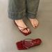 Chuyuji French-style Square-toed Thin-strap For Women, 2026 New Summer Outdoor Thick-heeled Beach Flip-flops_vogvips.com