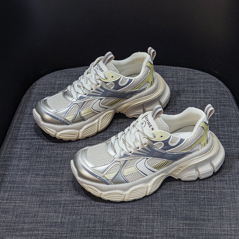 Daddy Shoes Women's New Thick-soled Ultra-light Rubber And Plastic Foam Bottom Running Casual Female Student Sports Shoes_vogvips.com
