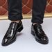 Euro Step Top Layer Cowhide Formal Leather British Style Single Men's Brogue Carved Trendy Wedding Shoes Breathable Comfortable_vogvips.com