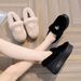 Women's Shoes High Heeled Shoes With Plush Cotton Snow Boots For Women, Outdoor Shoes, High Heeled Shoes, Sheep Shearling Insoles_vogvips.com