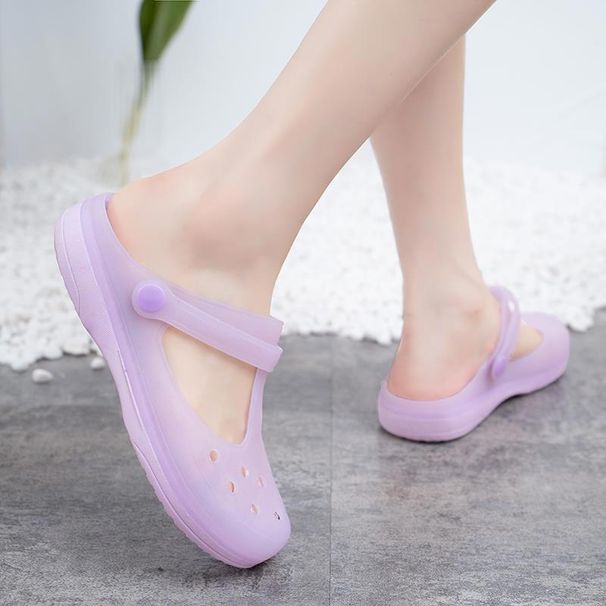 Women's Ultralight Soft Soled Clogs Summer Style Non Slip Jelly Beach Shoes Travel Sandals for Outdoor Wear_vogvips.com