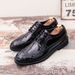 Euro Step Fashion Glossy Mirror Large Size Korean Style Brogue Nightclub Personality Gold Lace-up Leather Shoes_vogvips.com