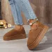 Women's Snow 2024 New Winter Plus Fleece Short Elastic Boots For Cold Warm And Thick Soft Sole Increase Cotton Shoes_vogvips.com