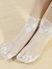 Breathable Elastic Women's Lace Transparent Invisible Summer Thin Non-slip Leaves Short Ankle Socks_vogvips.com