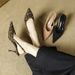 trending Niche French Leopard Print High-heeled Shoes, Closed-toe Sandals, New Early Spring Elegant Pointed-toe_vogvips.com