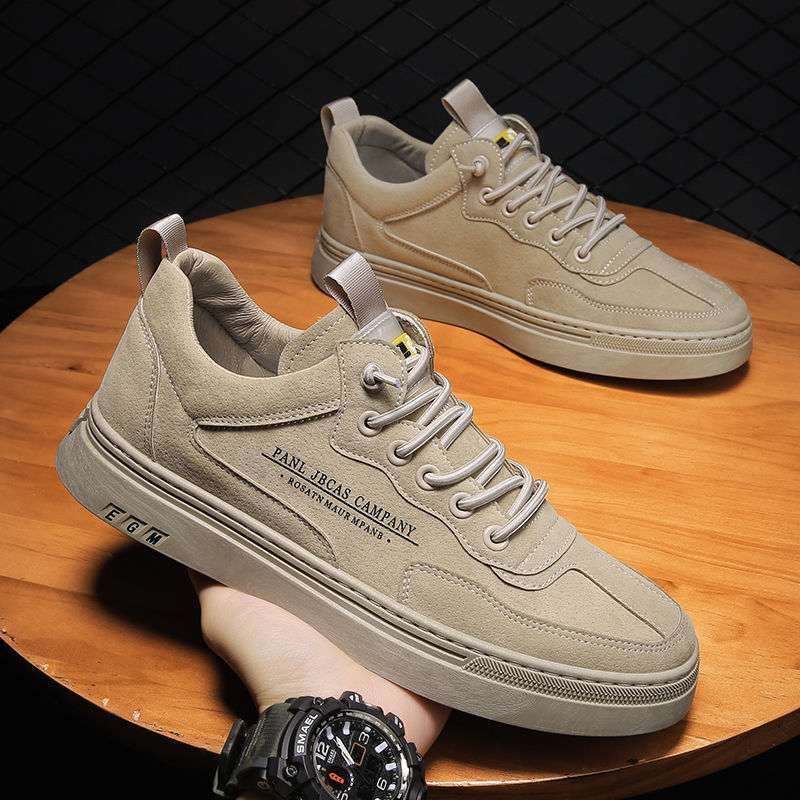 European Warm Series Martin Spring Canvas High-top Work Boots Men's Safety Summer Yellow Desert Hiking Sports Trendy Shoes_vogvips.com