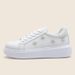 Women's Shoes Flower Embroidery Sports White Shoes Summer Women's Versatile Thick Soled Low Top Strappy Sneakers Eva_vogvips.com