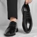 Euro Step Large Size Men's Leather 2025 Spring New Brogue Business For Men Office Shoes_vogvips.com