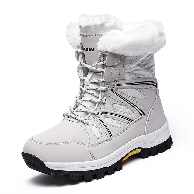 Sports Snow Boots For Women With Fleece Insulation, Midsole Women's Cotton Boots, Skiing And Hiking Shoes_vogvips.com